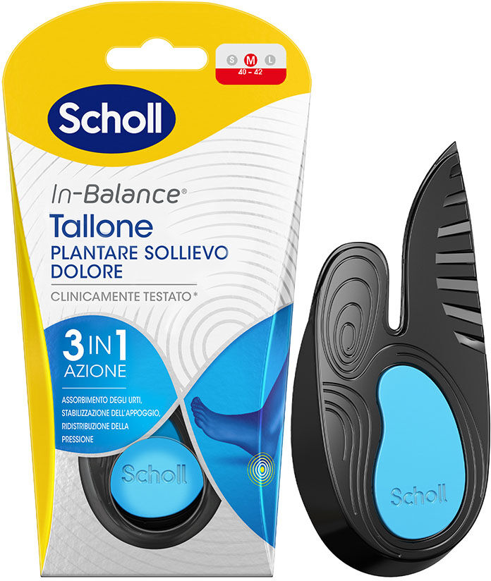 Scholl Plantare Tallone M Sollievo Dolore 2 Pezzi