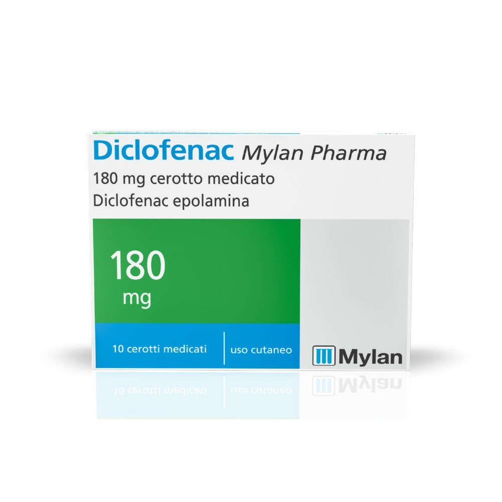 Mylan Diclofenac 180mg Cerotto Medicato Antinfiammatorio 10 Pezzi