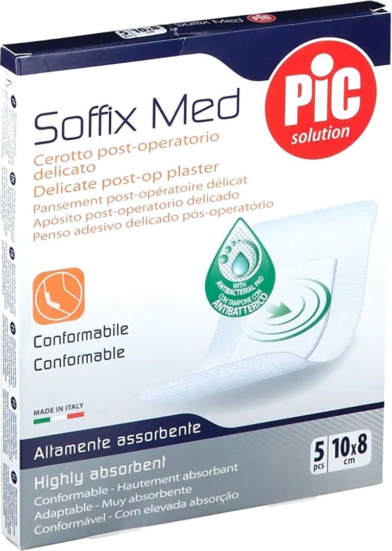 Pic Cerotto Postoperatorio Silicone 10 X 8cm 5 Pezzi