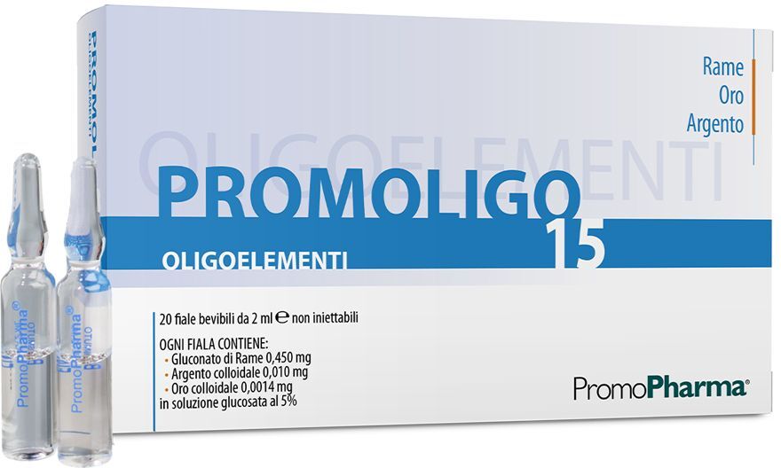 Promopharma Promoligo 15 Rame Oro Argento 20 Fiale