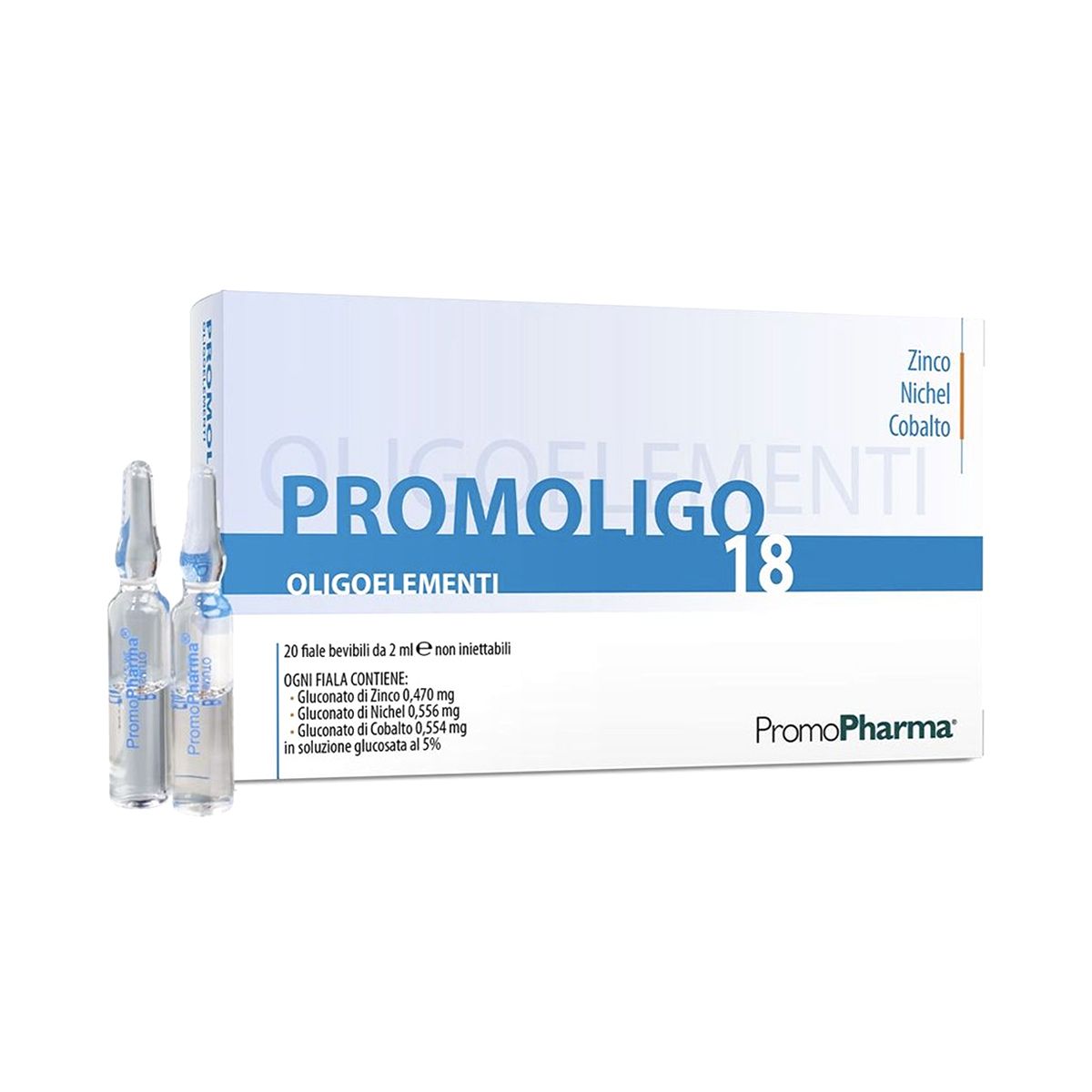 Promopharma Promoligo 18 Zinco Nichel Cobalto 20 Fiale 2ml