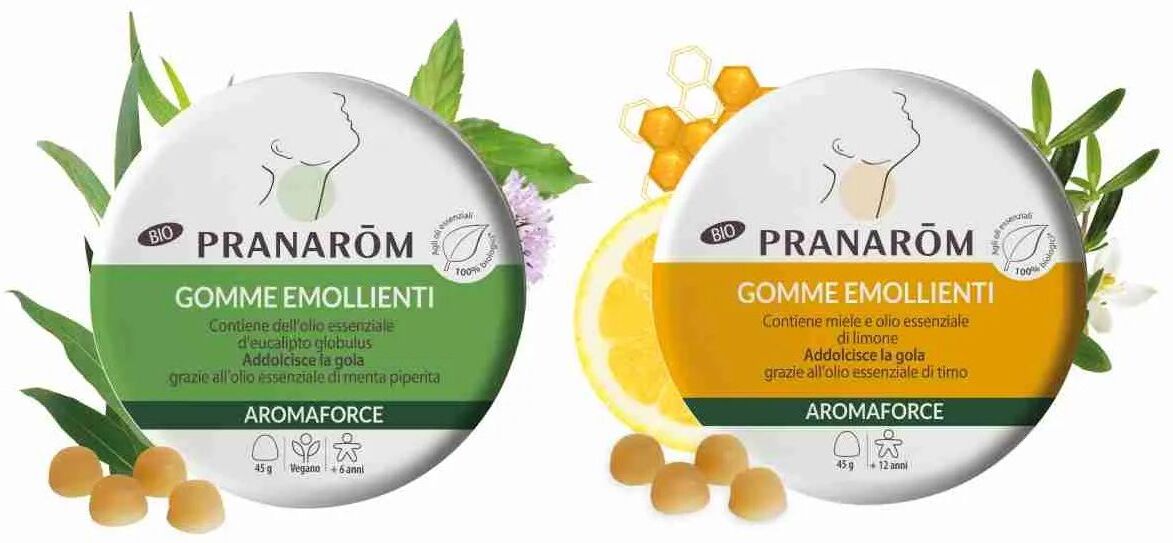 Pranarom Caramelle Gommose Emollienti Bio Misto Expo Limone Miele Eucalipto 12 Pezzi