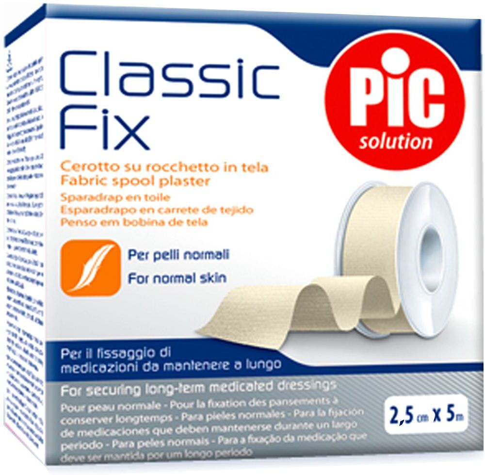 Pic Classic Fix Cerotto A Rocchetto Tela Bianco 2,5 X 500cm