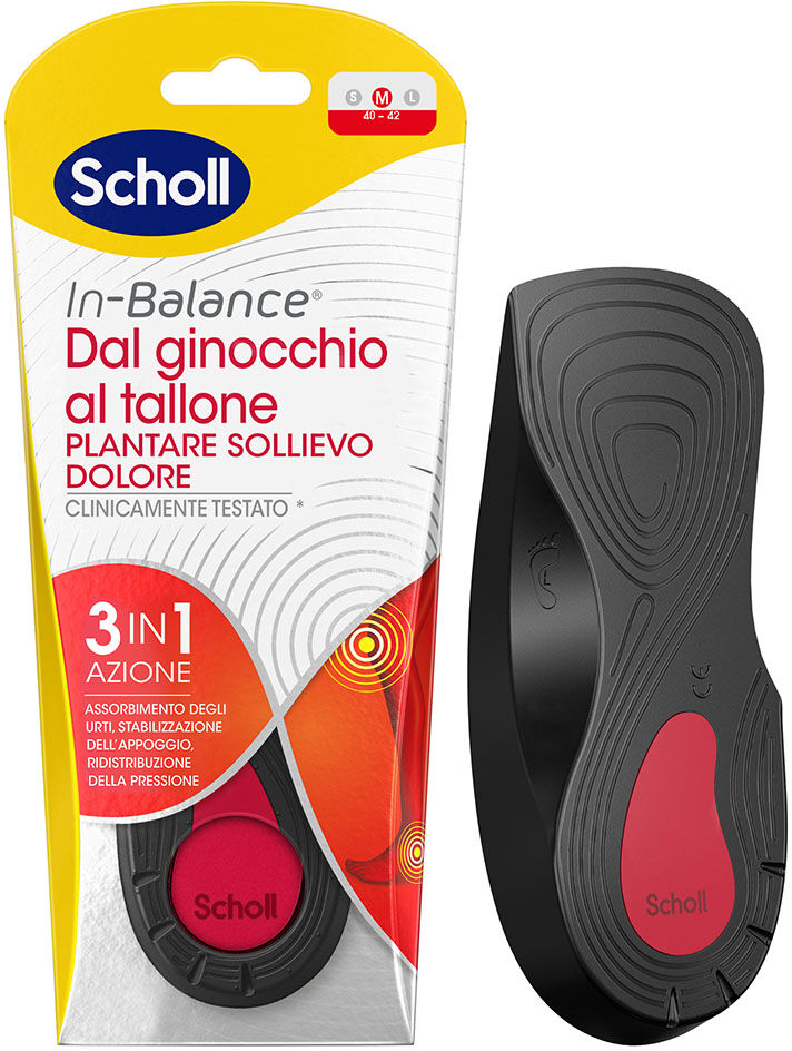 Scholl Plantare In Balance Everyday Sollievo Dolore Ginocchio Tallone  M 2 Pezzi