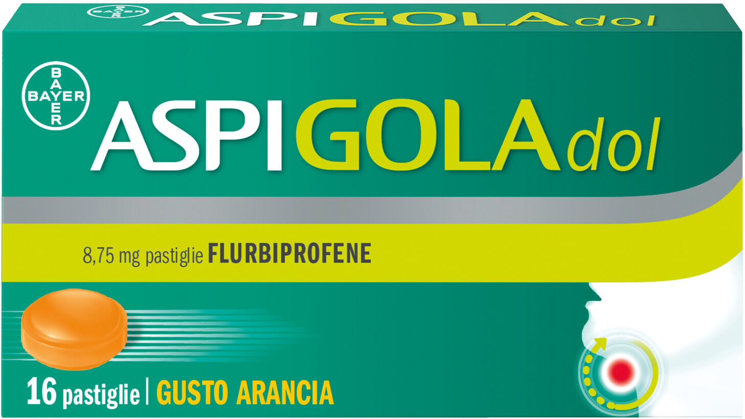 Aspigoladol Flurbiprofene 8,75mg Gusto Arancia 16 Pastiglie