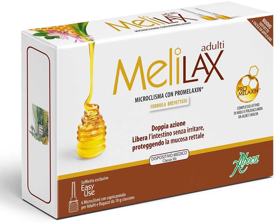 Aboca Melilax Adulti 6 Microclismi 10 Grammi