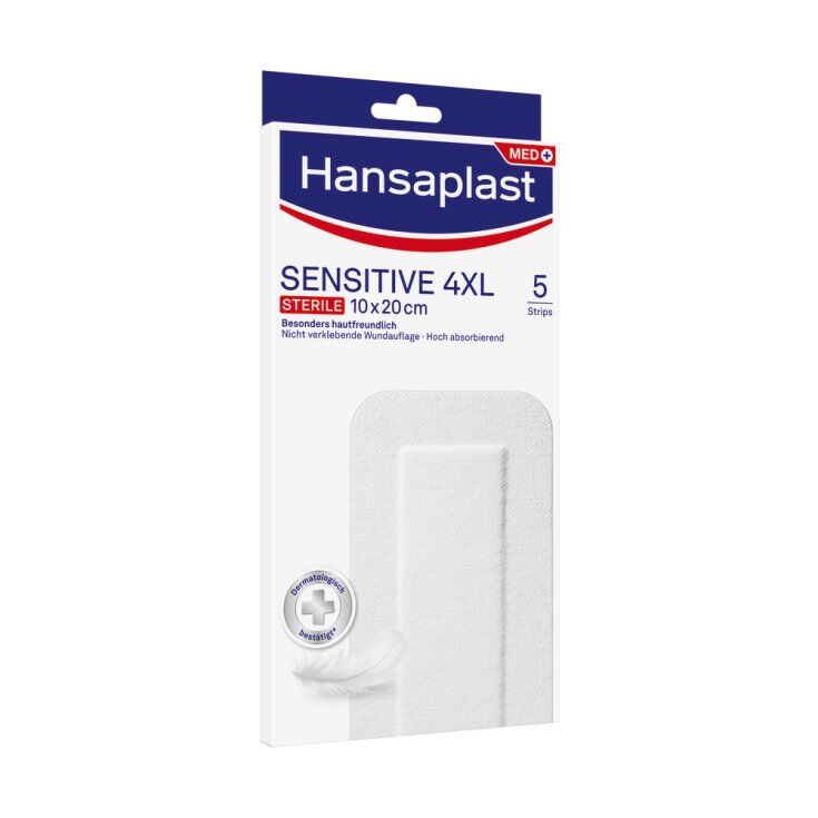 Hansaplast Sensitive 4xl 10x20cm 5 Pezzi