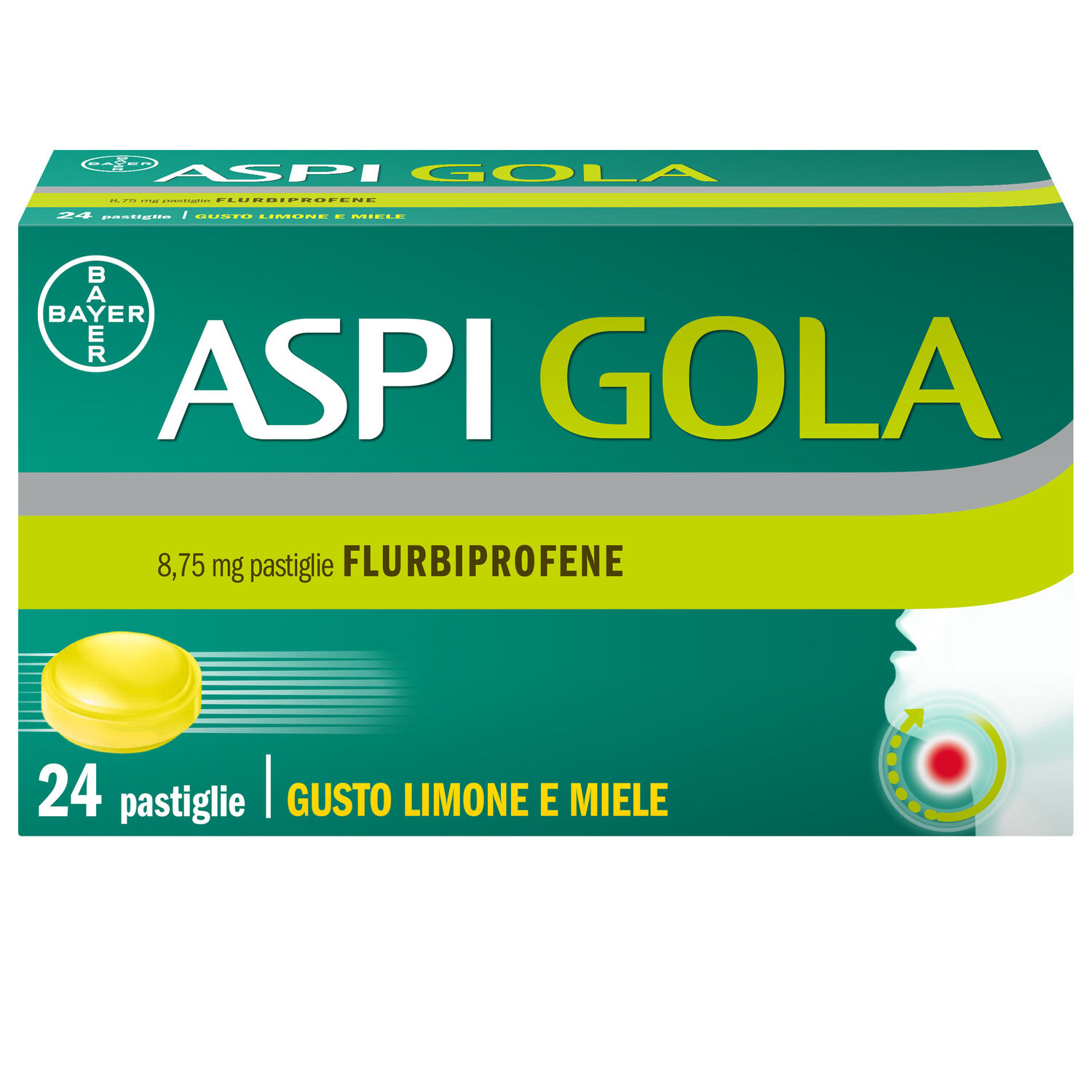 Aspi Gola Con Flurbiprofene Per Gola Infiammata E Mal Di Gola Limone Miele 24 Pastiglie