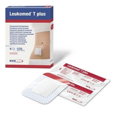 ESSITY ITALY SpA Leukomed T Plus Medicazione Post-operatoria Trasparente Impermeabile 7,2 X 5 Cm