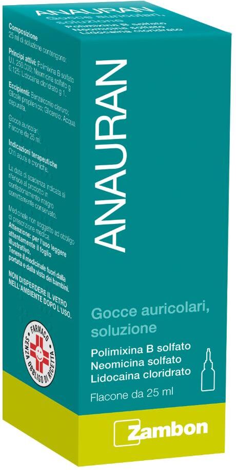 Zambon Anauran Gocce Auricolari, Soluzione 1 Flacone 25 Ml