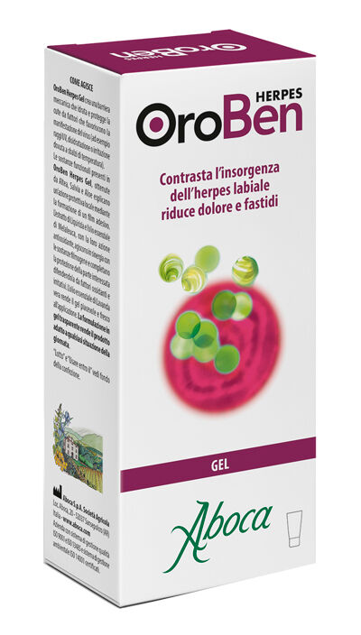 Aboca OroBen - Herpes Gel Contrasta l'Herpes Labiale e Riduce il Fastidio, 8ml