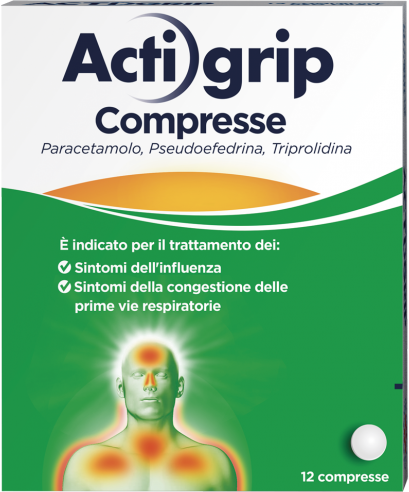 Johnson & Johnson Actigrip antinfluenzale 12 compresse