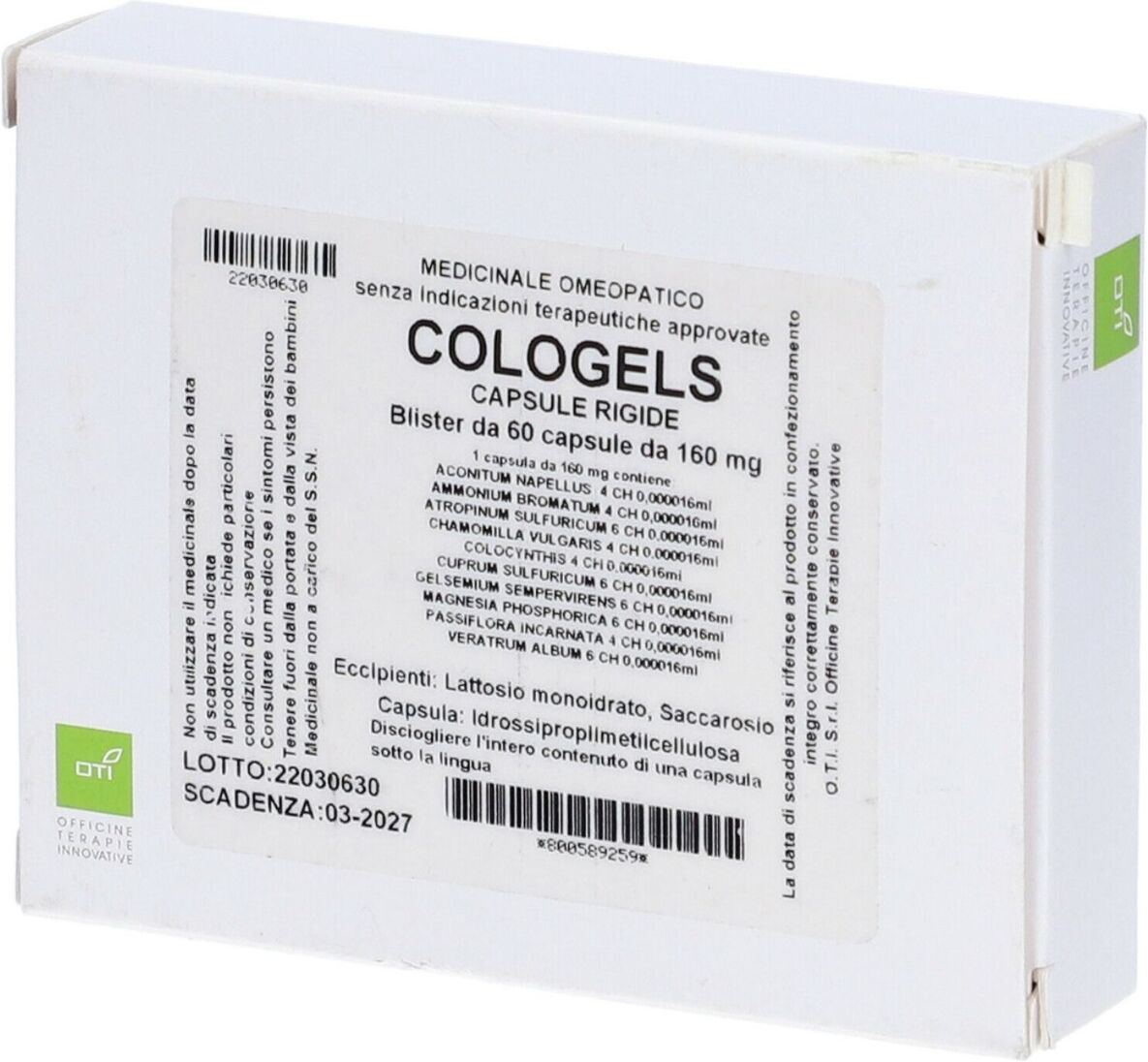 OTI Cologels *60 capsule 160 mg