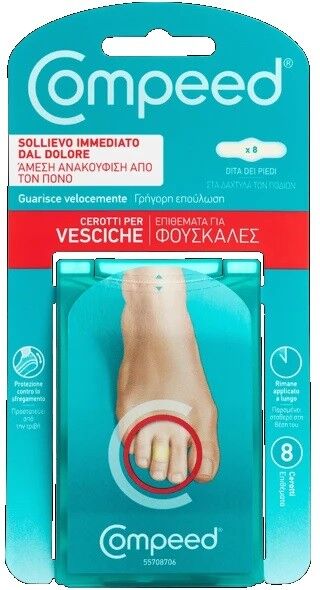 perrigo Compeed cerotti vesciche dita dei piedi 8 pezzi