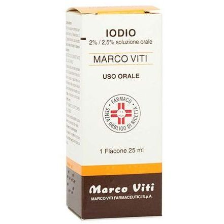 Marco Viti Iodio Orale Soluzione 25 ml 2%+2,5%