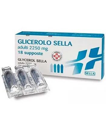 Sella Glicerolo Adulti 2250 mg Stitichezza Occasionale 18 Supposte