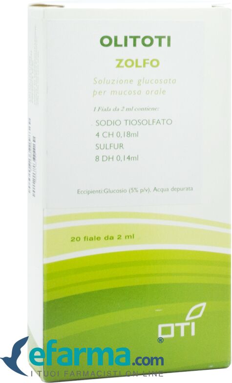 Oti Olit Zolfo Soluzione Glucosata per Mucosa Orale 20 Fiale