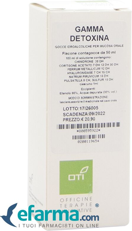 Oti Gamma Detoxina Gocce Medicinale Omeopatico 50 ml