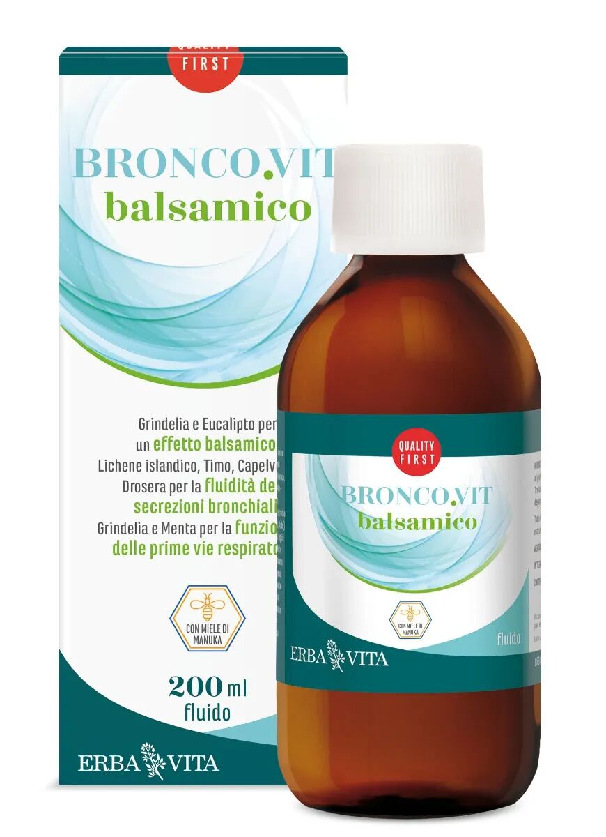 Erba Vita Broncovit Fluido Balsamico Integratore Fluidificante 200 ml