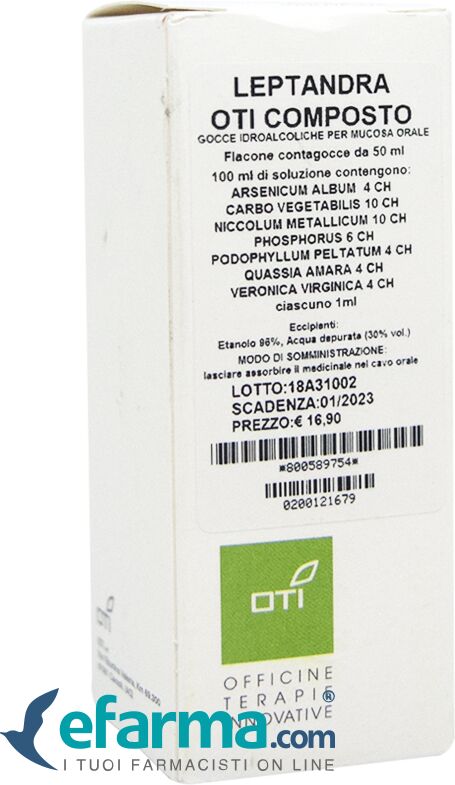 Oti Leptandra Composto In Gocce Medicinale Omeopatico 50 ml