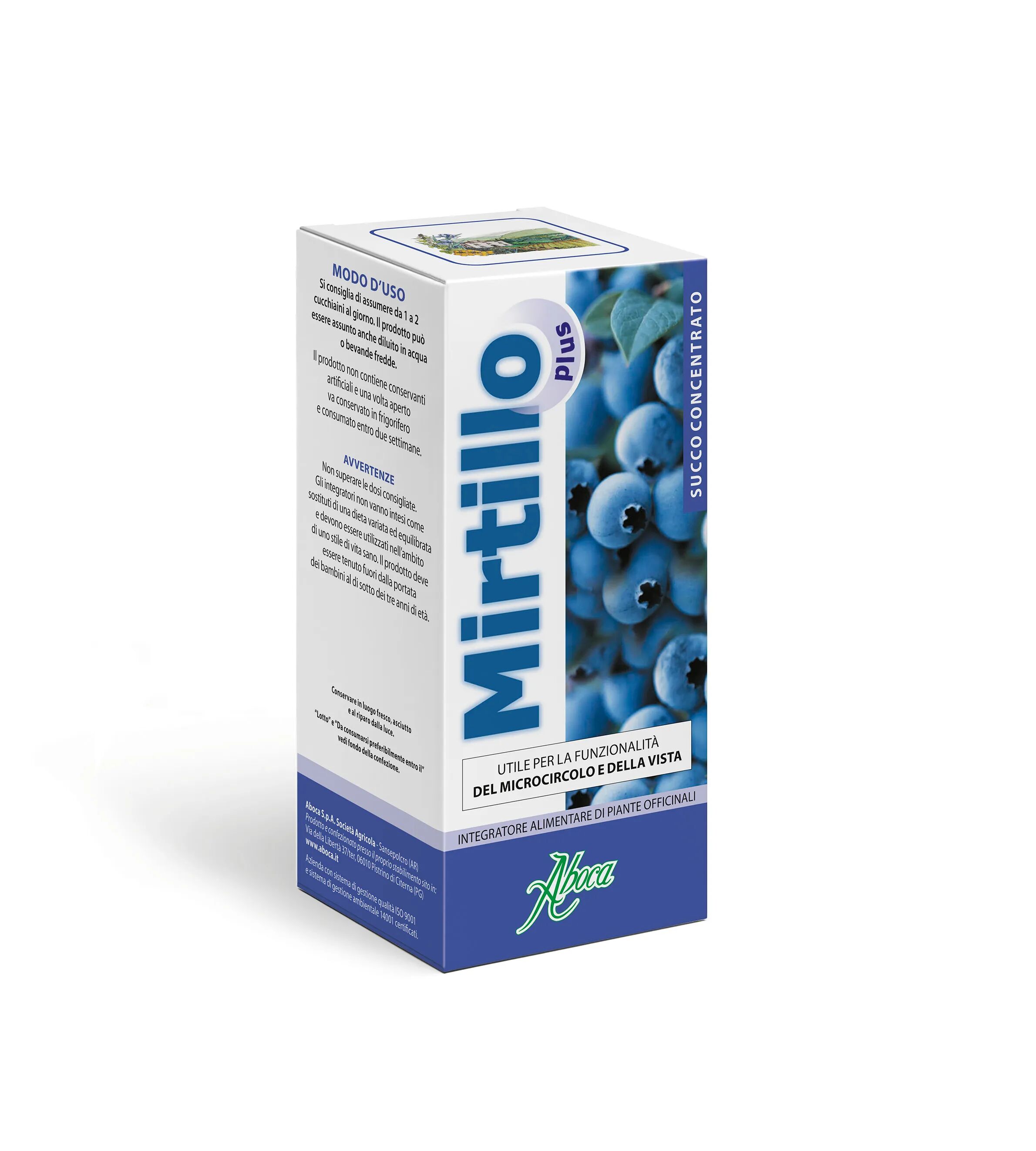 Aboca Mirtillo Plus Succo Concentrato Integratore Microcircolo e Vista 100 ml