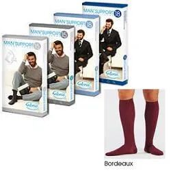 GLORIA Med Man'Support 15 Gambaletto In Cotone Taglia 5 Colore Bordeaux 1 Paio