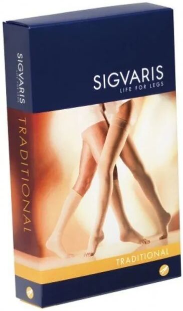 SIGVARIS AD Cotton CO2 Gambaletto Compressivo Punta Aperta Colore Naturale Taglia 5 L Lungo