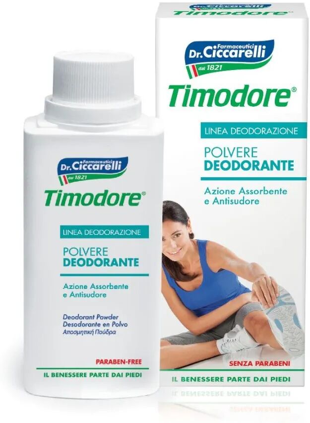 Timodore Polvere Deodorante Piedi Assorbente Antiodore 250 g