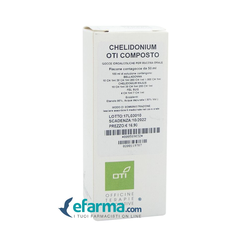 Oti Chelidonium Composto In Gocce Medicinale Omeopatico 50 ml