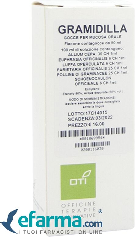 Oti Gramidilla Composto In Gocce Medicinale Omeopatico 50 ml