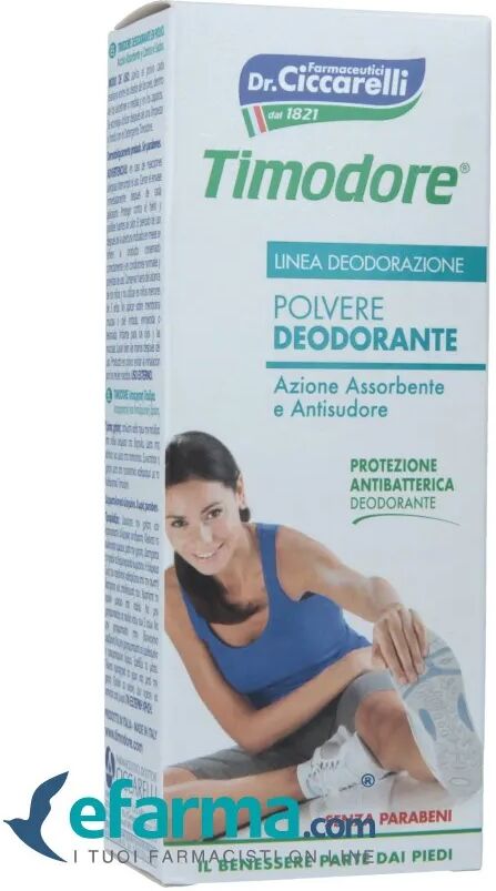 Timodore Polvere Deodorante Piedi Assorbente Antiodore 75 g