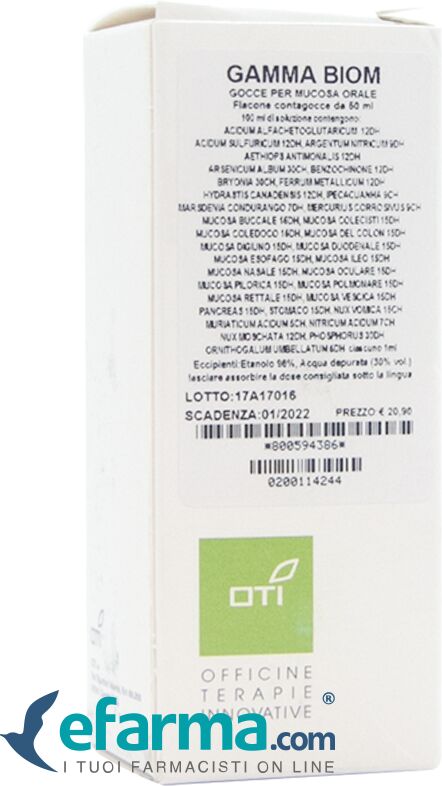 Oti Gamma Biom Gocce Medicinale Omeopatico 50 ml