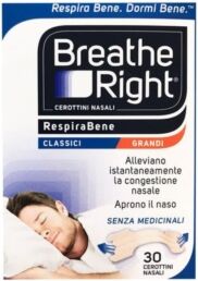 E.fa.s. Cerotti Nasali Breath Right Respira Bene Classici Grandi 30 Pezzi