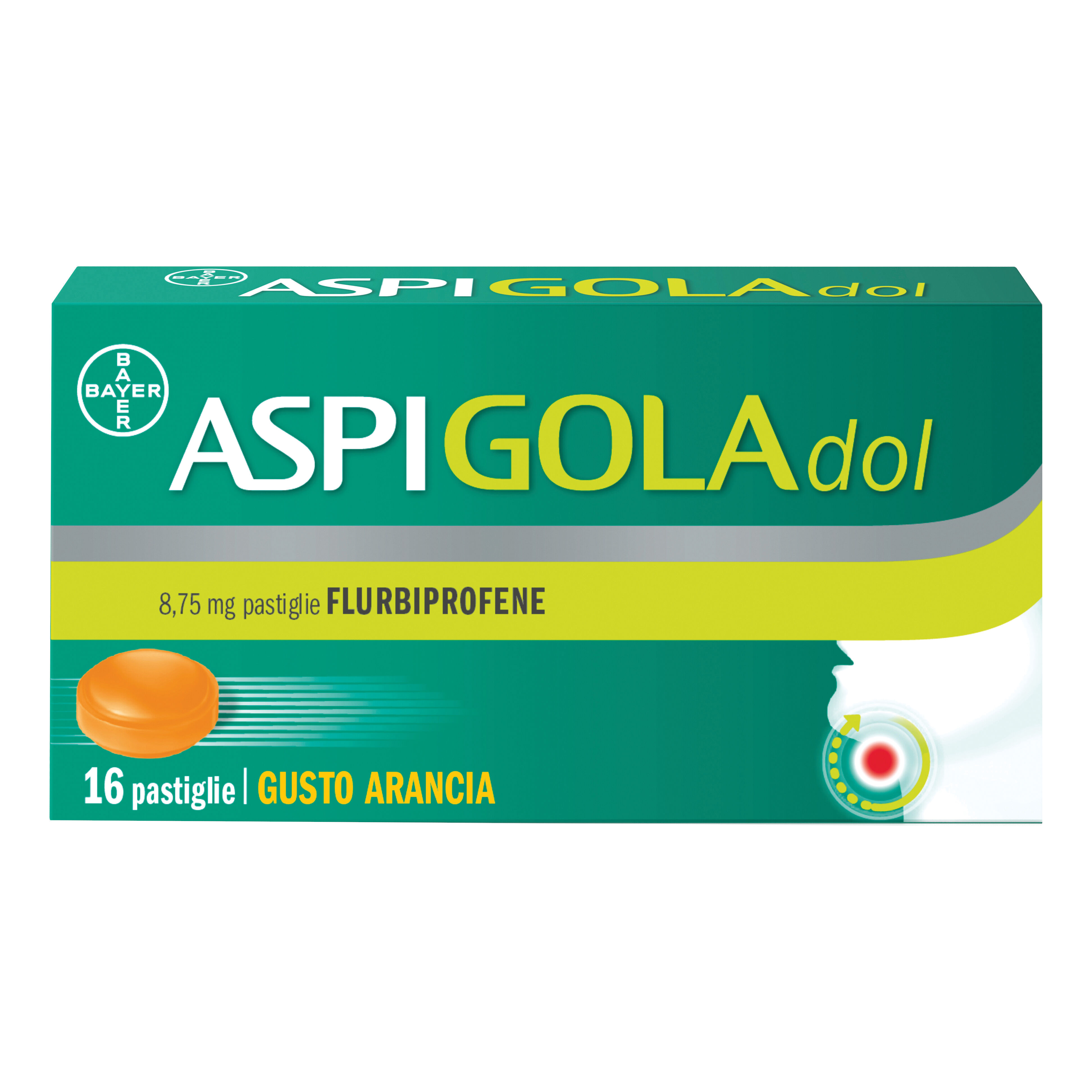 Aspigoladol 8,75 mg pastiglie gusto arancia flurbiprofene