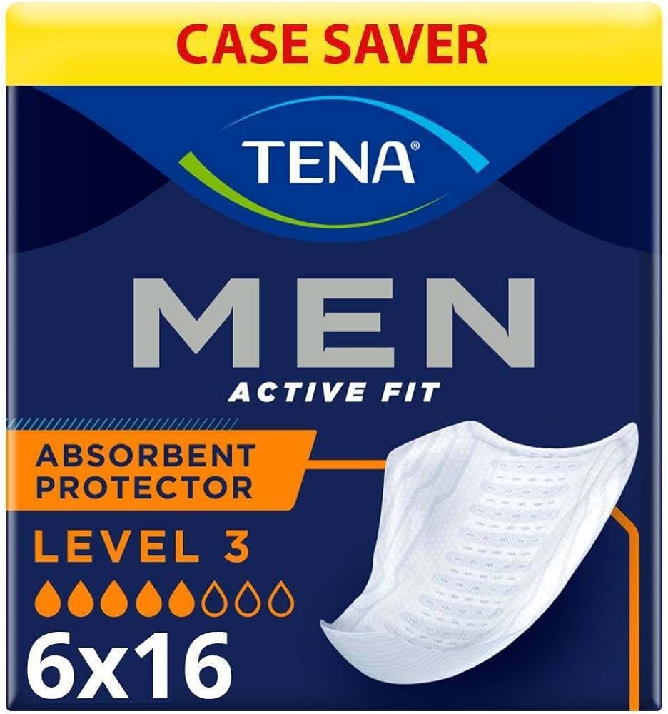 TENA Men Livello 3 Assorbente Sagomato Per Perdite Urinarie Uomo 8 pezzi