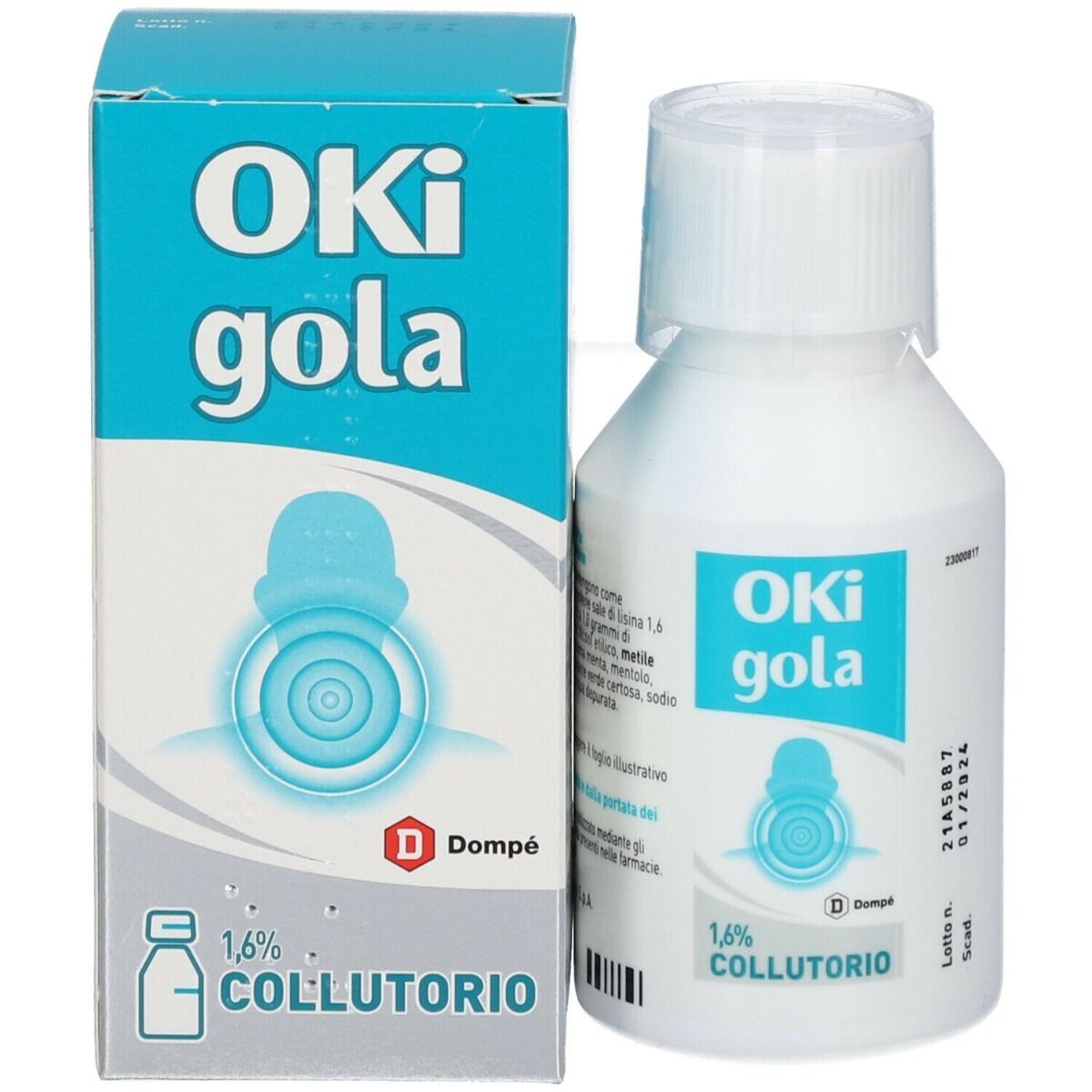 Gola Oki Infiammazione e Dolore Ketoprofene Analgesico Collutorio 150 ml