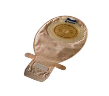 COLOPLAST Sacca per ileostomia con hide/away aperta trasparente ritagliabile con velcro 10/66mm misura midi 420ml 30 pezzi