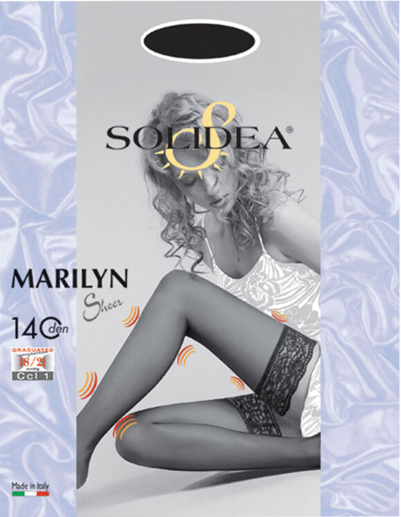 SOLIDEA Marilyn 140 sheer calza autoreggente camel 4xl