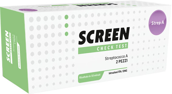 SCREEN PHARMA Srls Test rapido streptococco tampone faringeo screen 2 pezzi