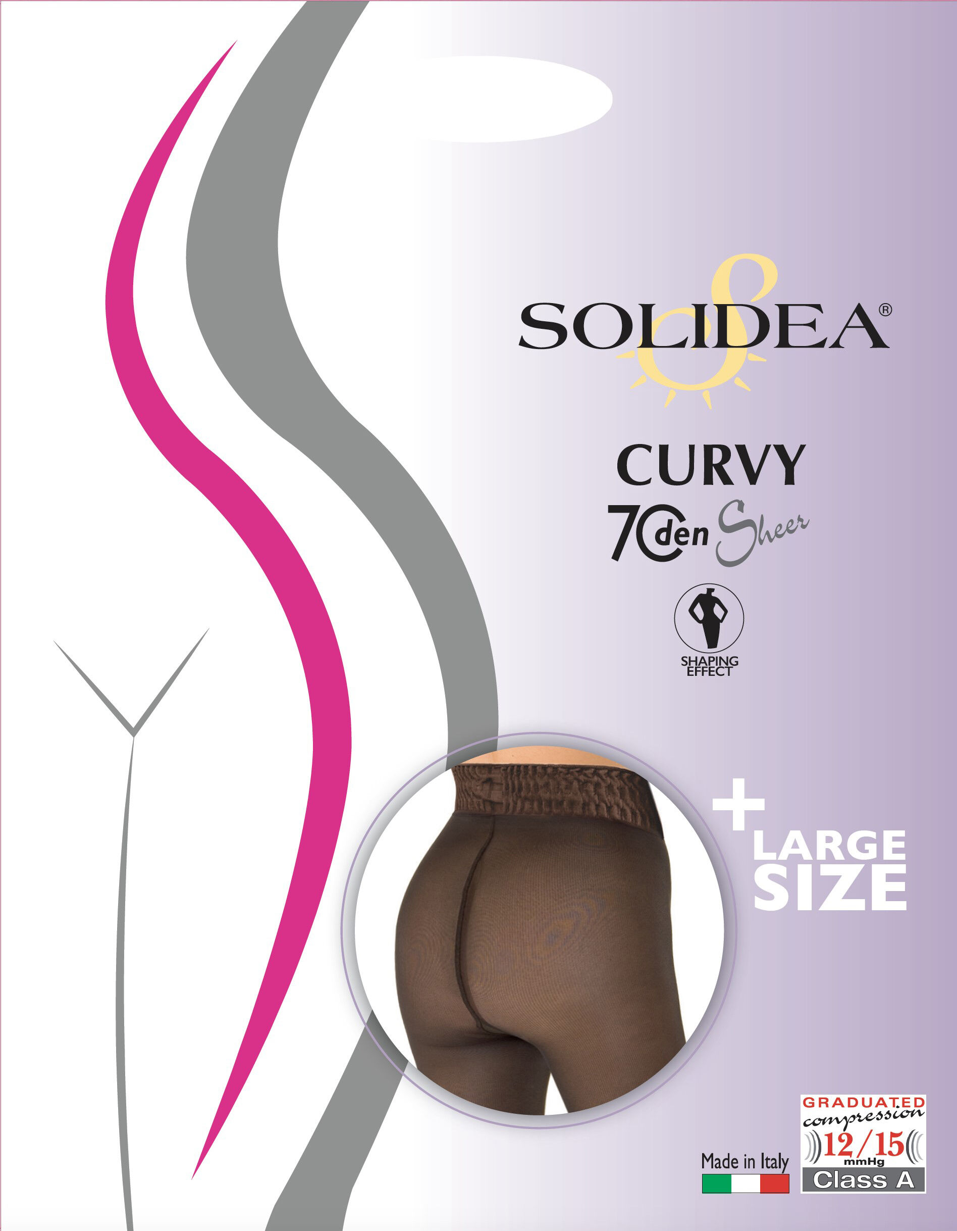 SOLIDEA Curvy 70 sheer nero 2m-xl