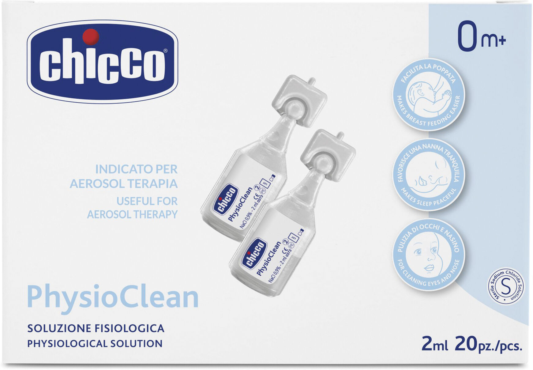 Chicco soluzione physioclean 2 ml 20 pezzi