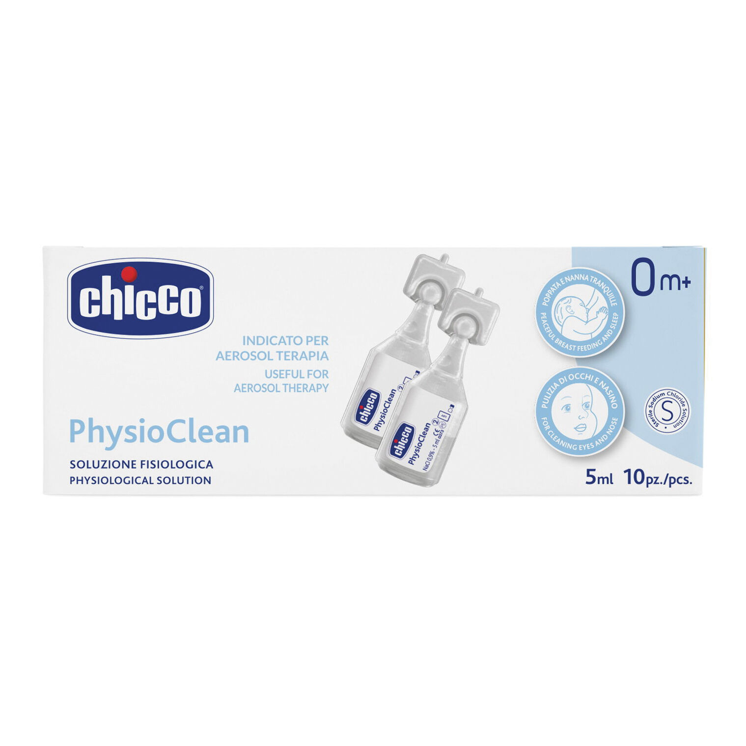 Chicco soluzione physioclean 5 ml 10 pezzi