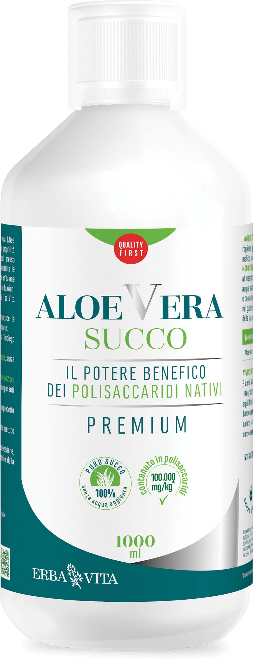 Erba Vita Aloe vera succo premium 1000 ml