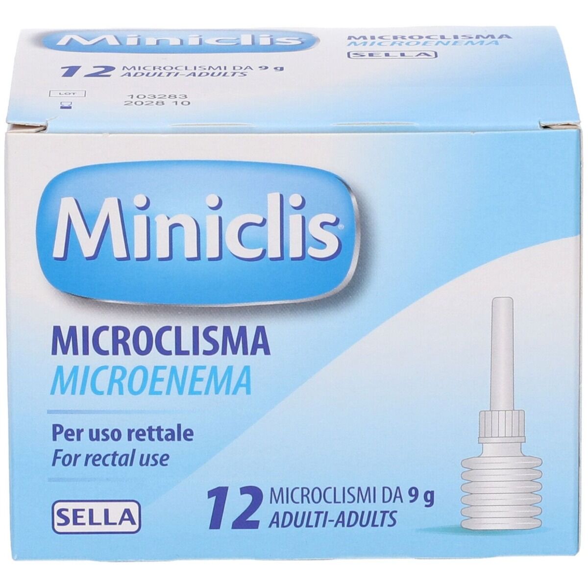 miniclis Sella Adulti 12 Microclismi per Stitichezza 9g