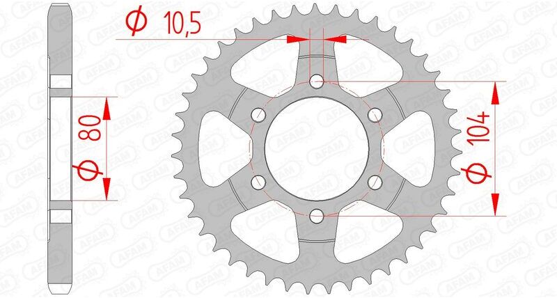 AFAM Corona standard in acciaio 16610 - 525