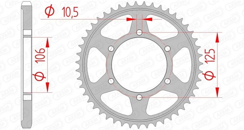 AFAM Corona standard in acciaio 86605 - 525