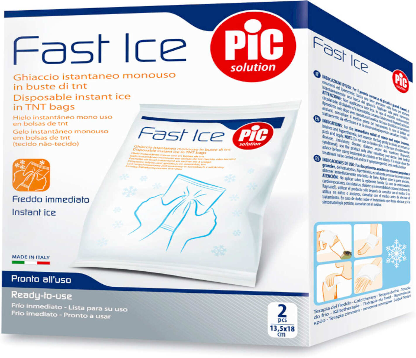 PIC Fast Ice Ghiaccio Istantaneo Monouso 2 Pcs