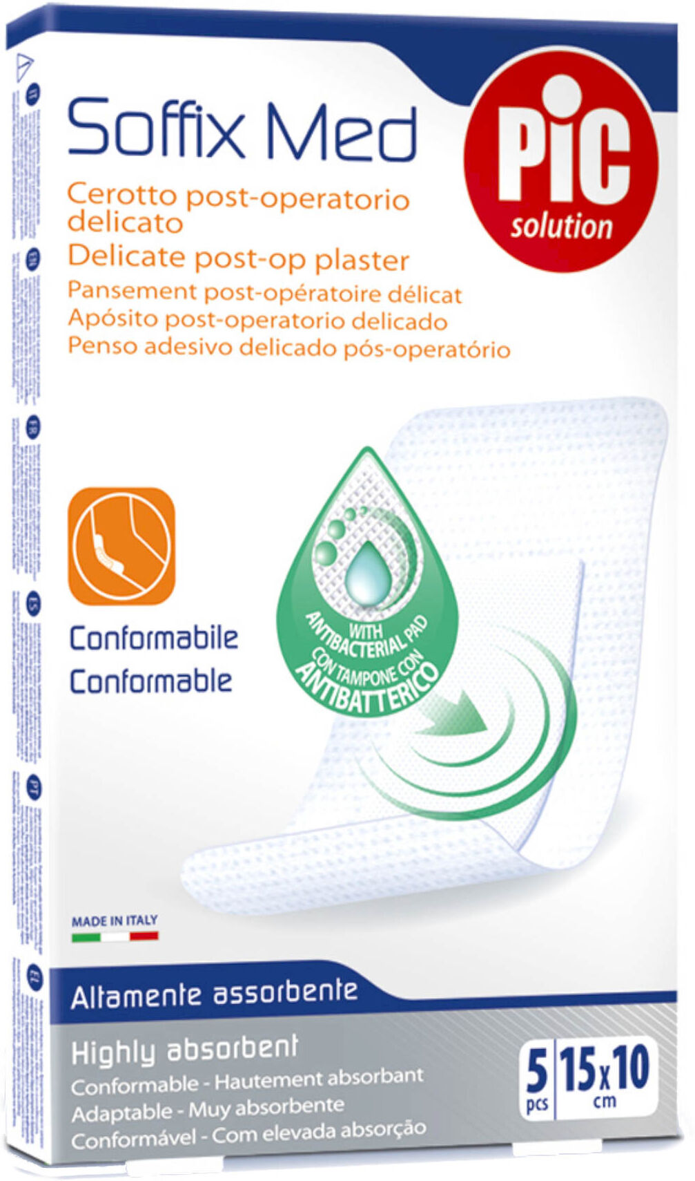 PIC Soffix Med Cerotto Post-Operatorio 5 Pcs 15x10cm