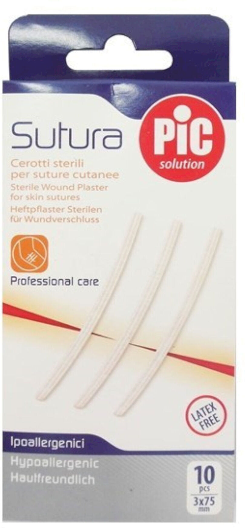 Cerotto Per Sutura Pic Solution 10pcs 3x75mm