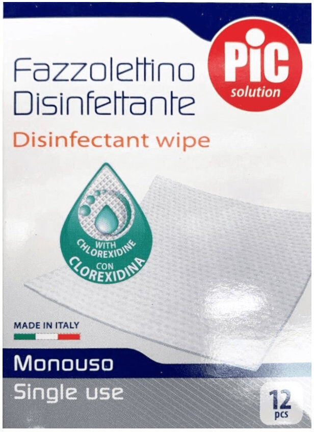 PIC Fazzolettino Disinfettante 12 Fazzolettini Monouso